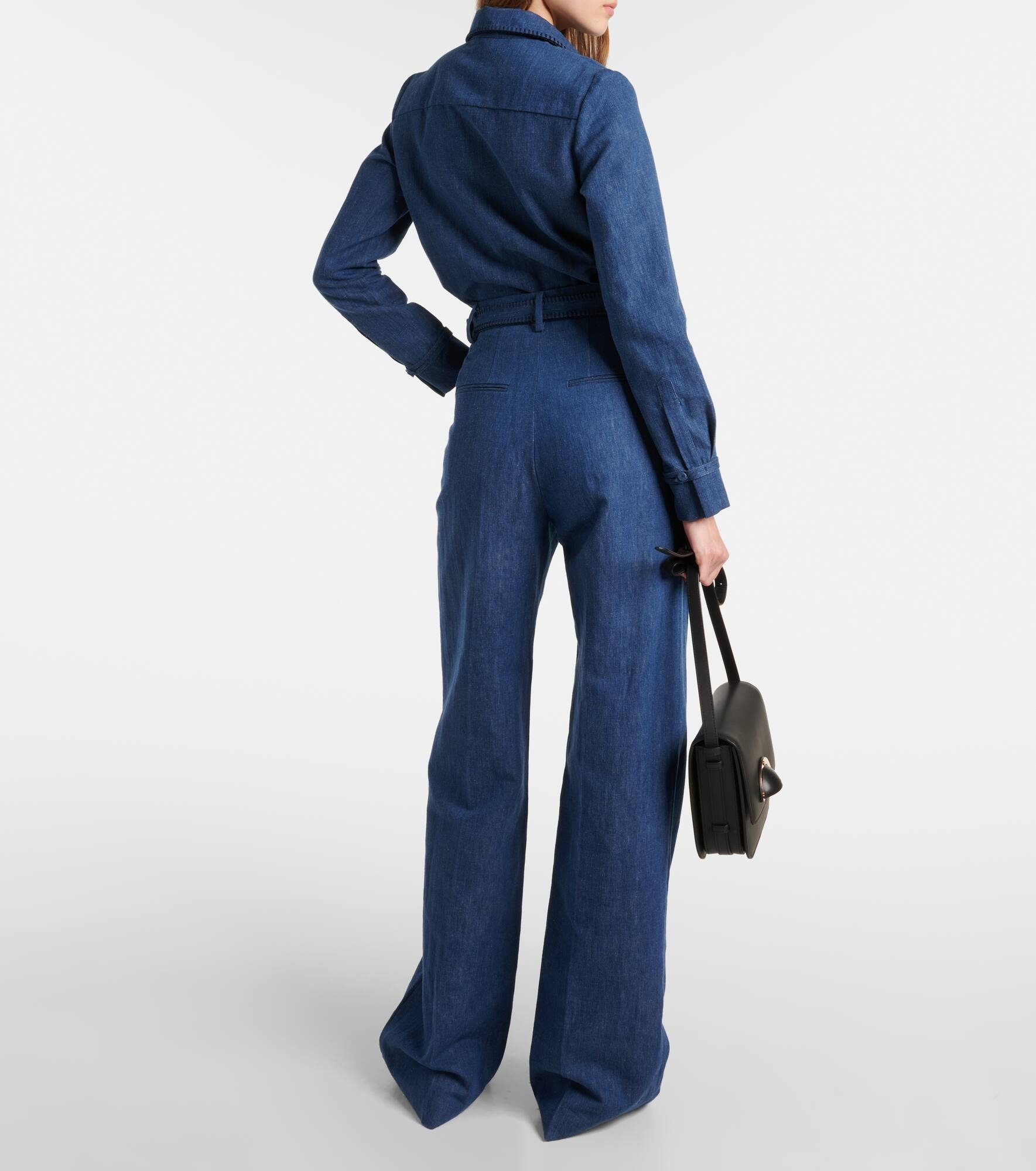 Norman cotton and linen wide-leg pants - 3