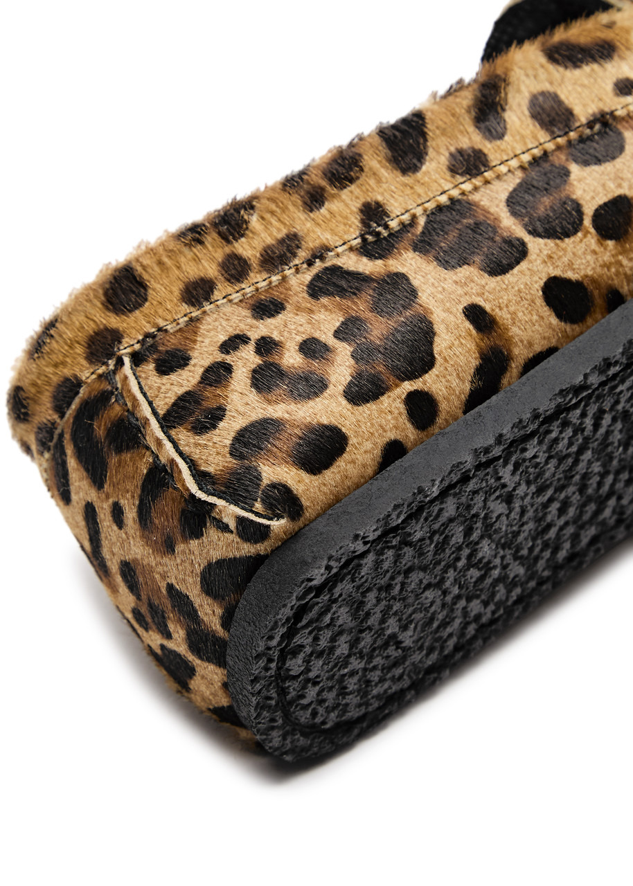 Fitza leopard-print calf hair loafers - 4