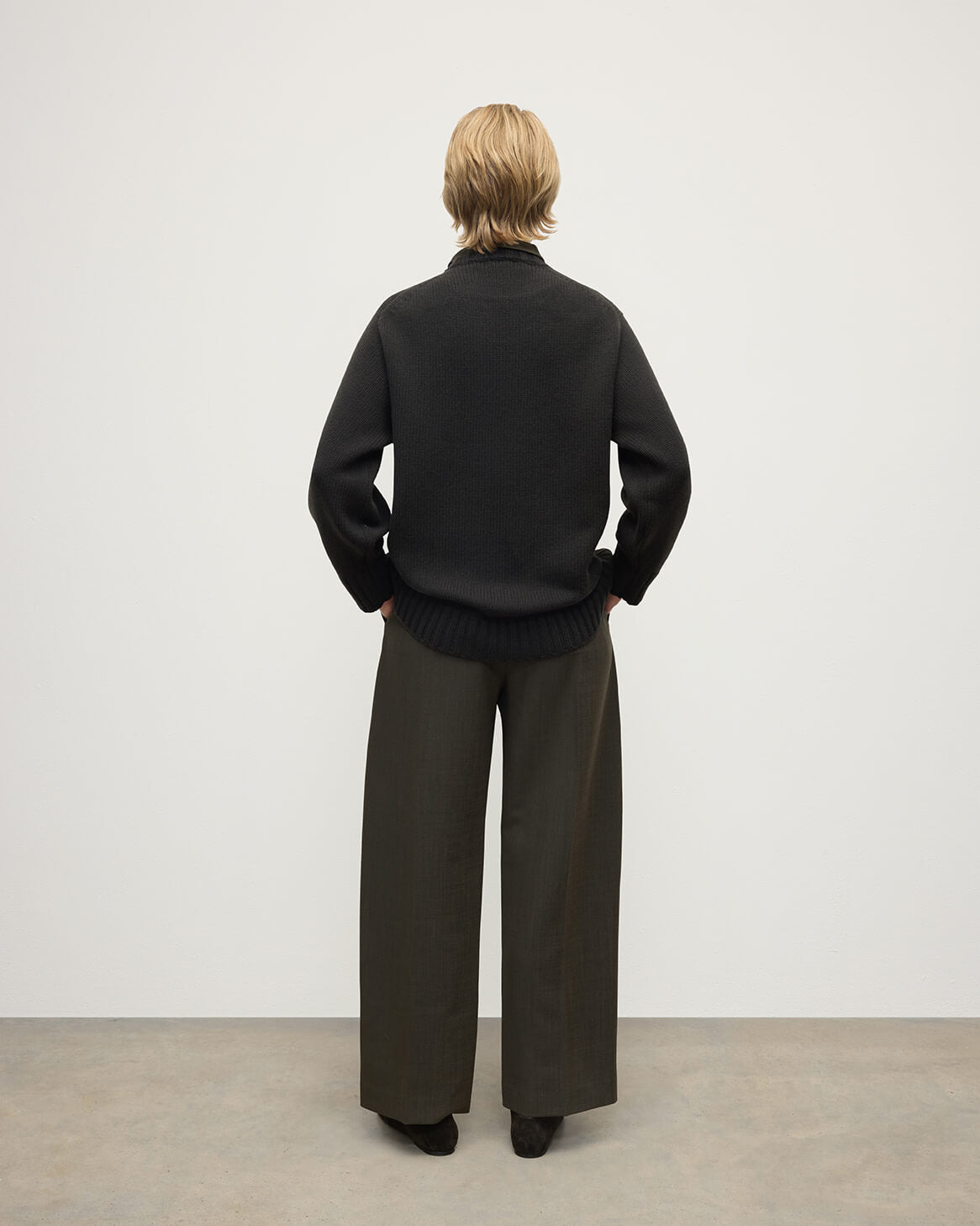 Relaxed Grey Cashmere Jumper - 4