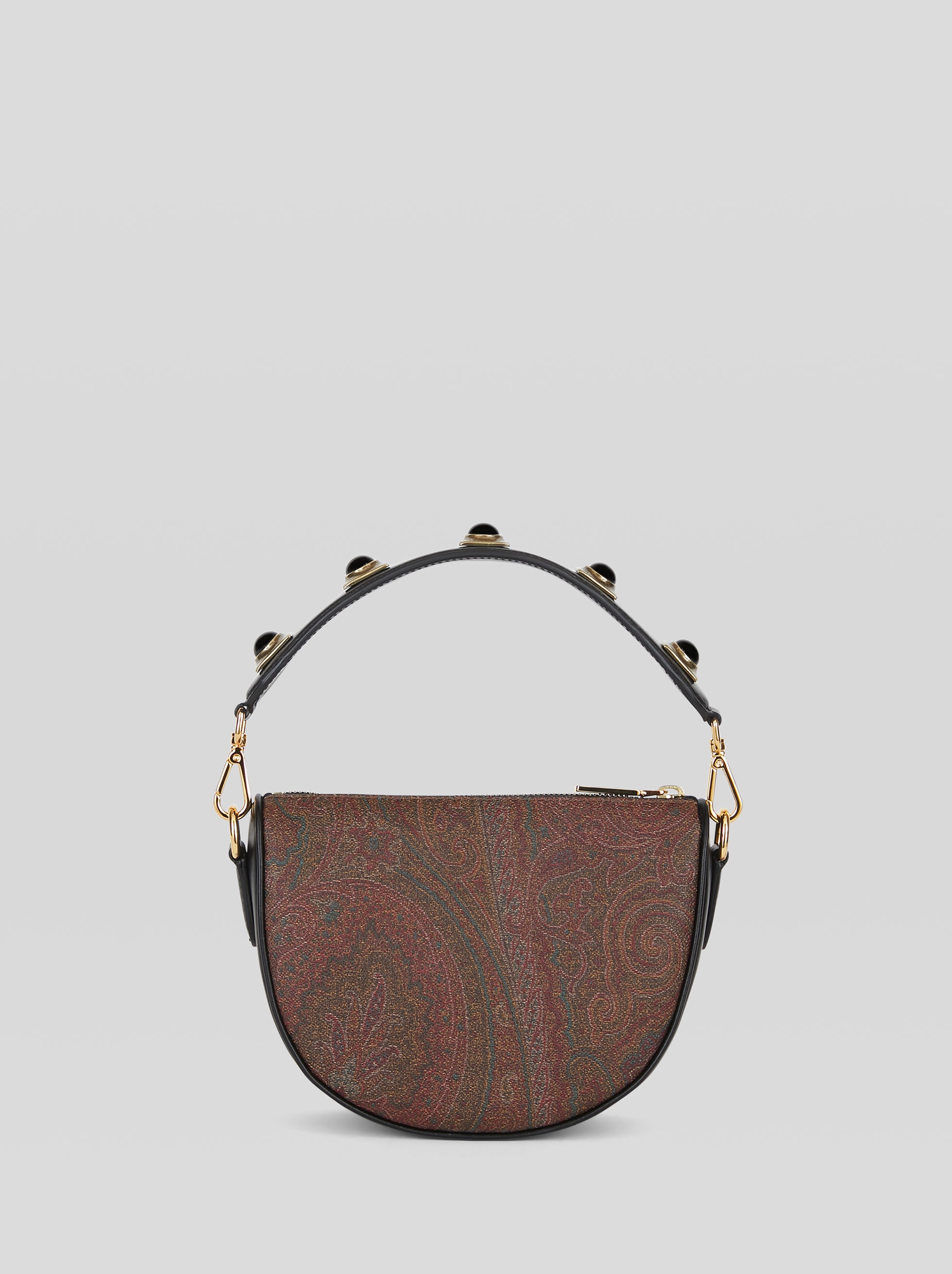CROWN ME MINI PAISLEY HANDBAG WITH BLACK STUDS - 3