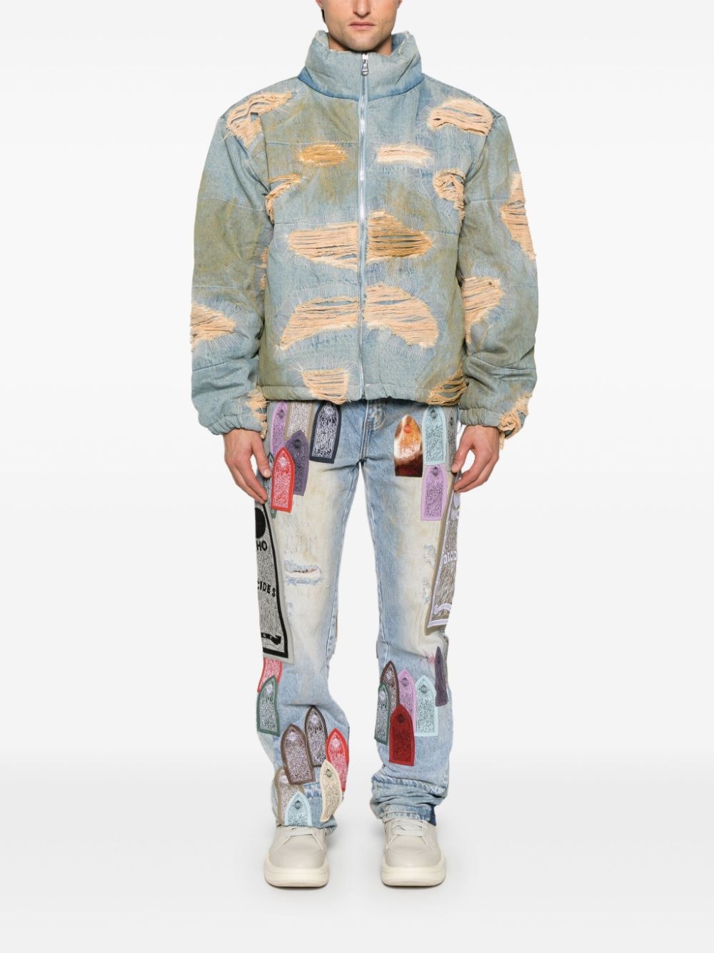 denim bomber jacket - 2