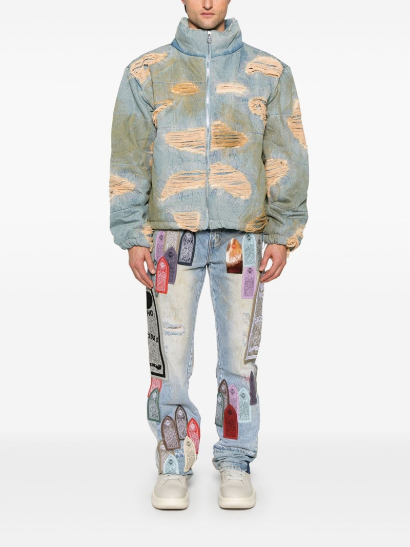 WHO DECIDES WAR denim bomber jacket outlook