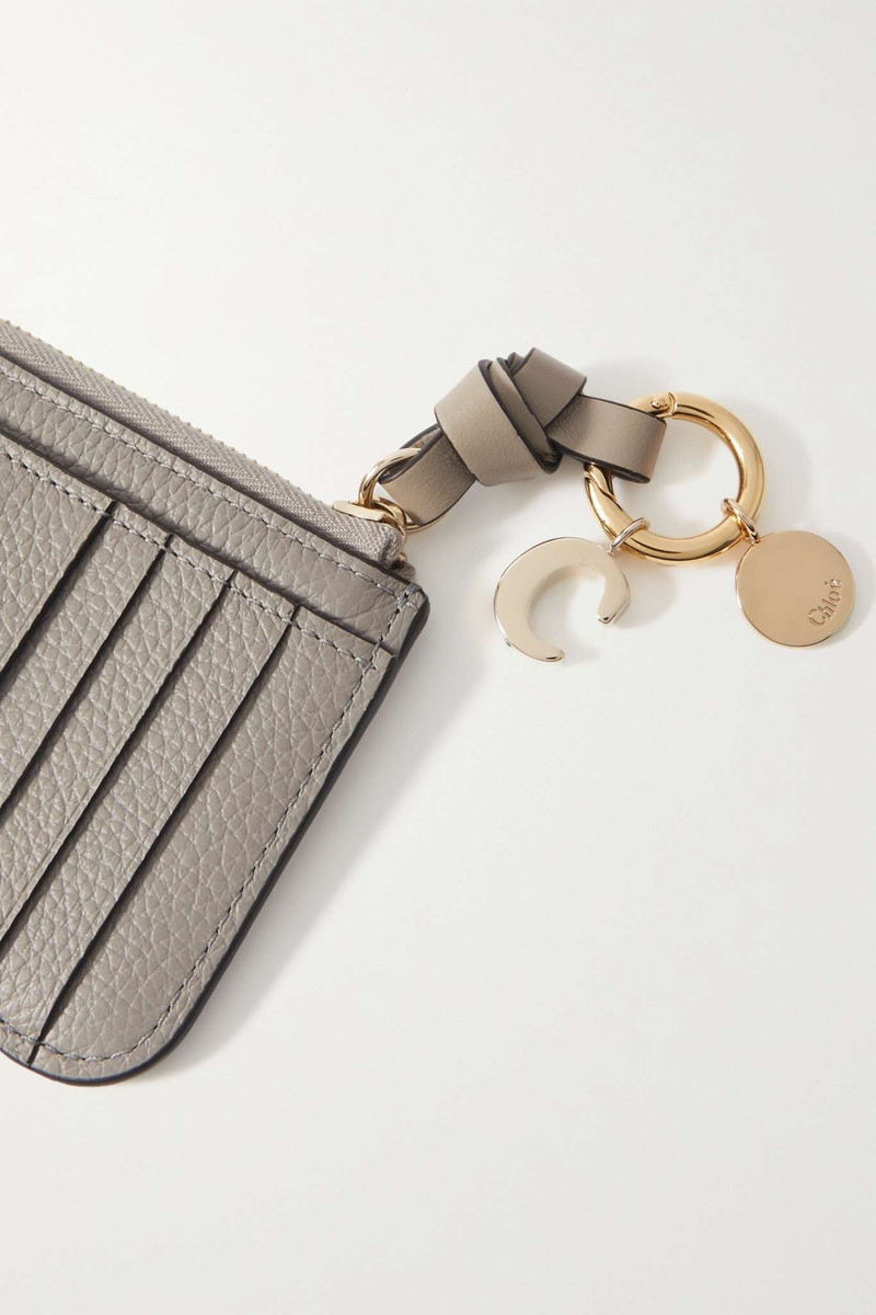 + NET SUSTAIN Alphabet textured-leather wallet 4