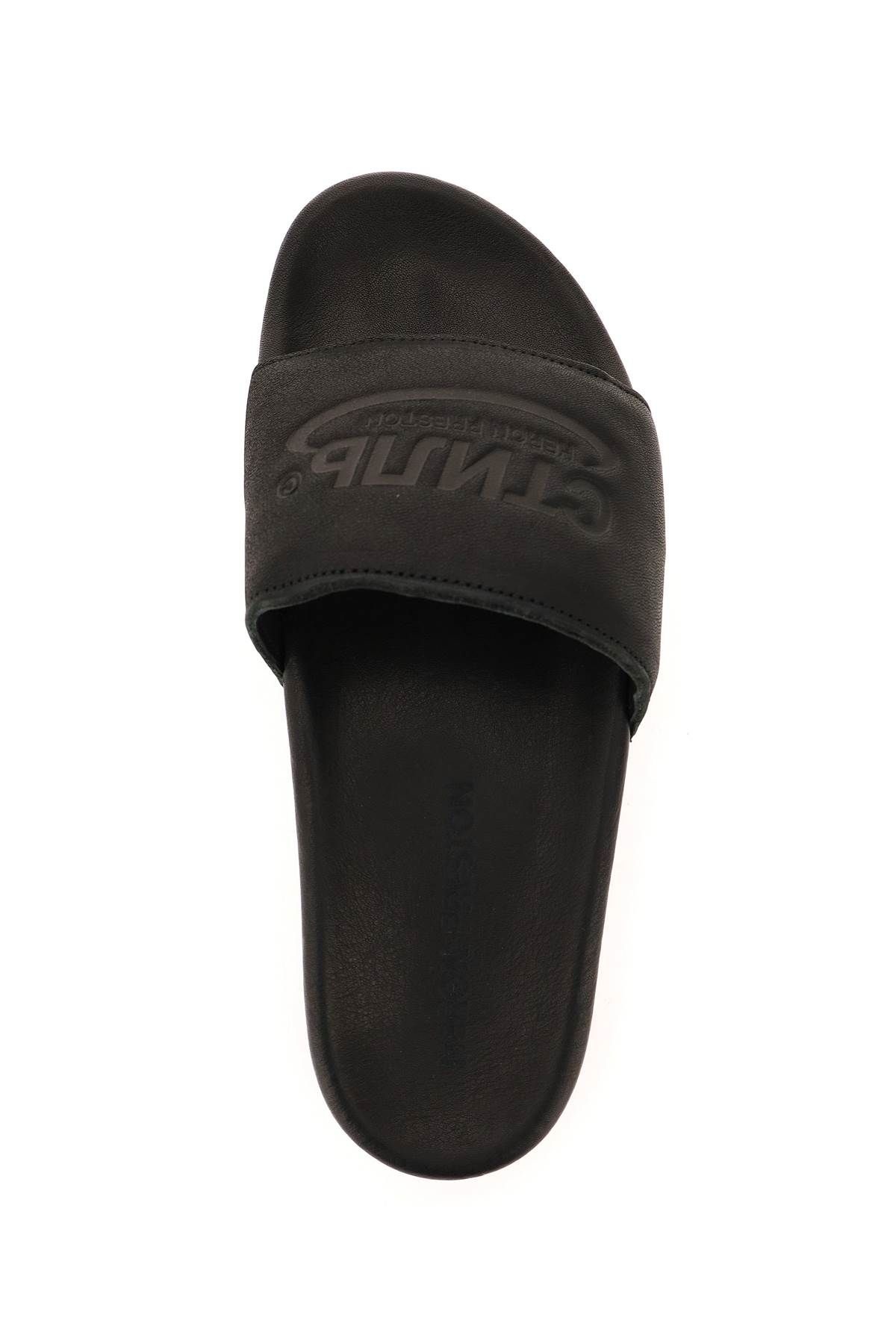 LEATHER SLIDERS WITH LOGO - 3