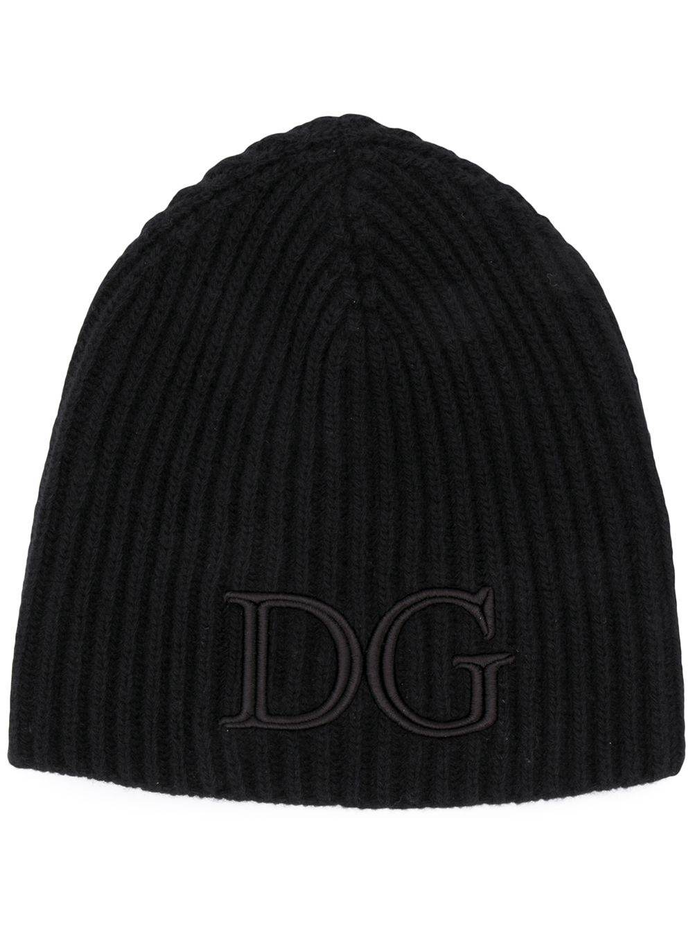 logo-embroidered ribbed beanie - 1