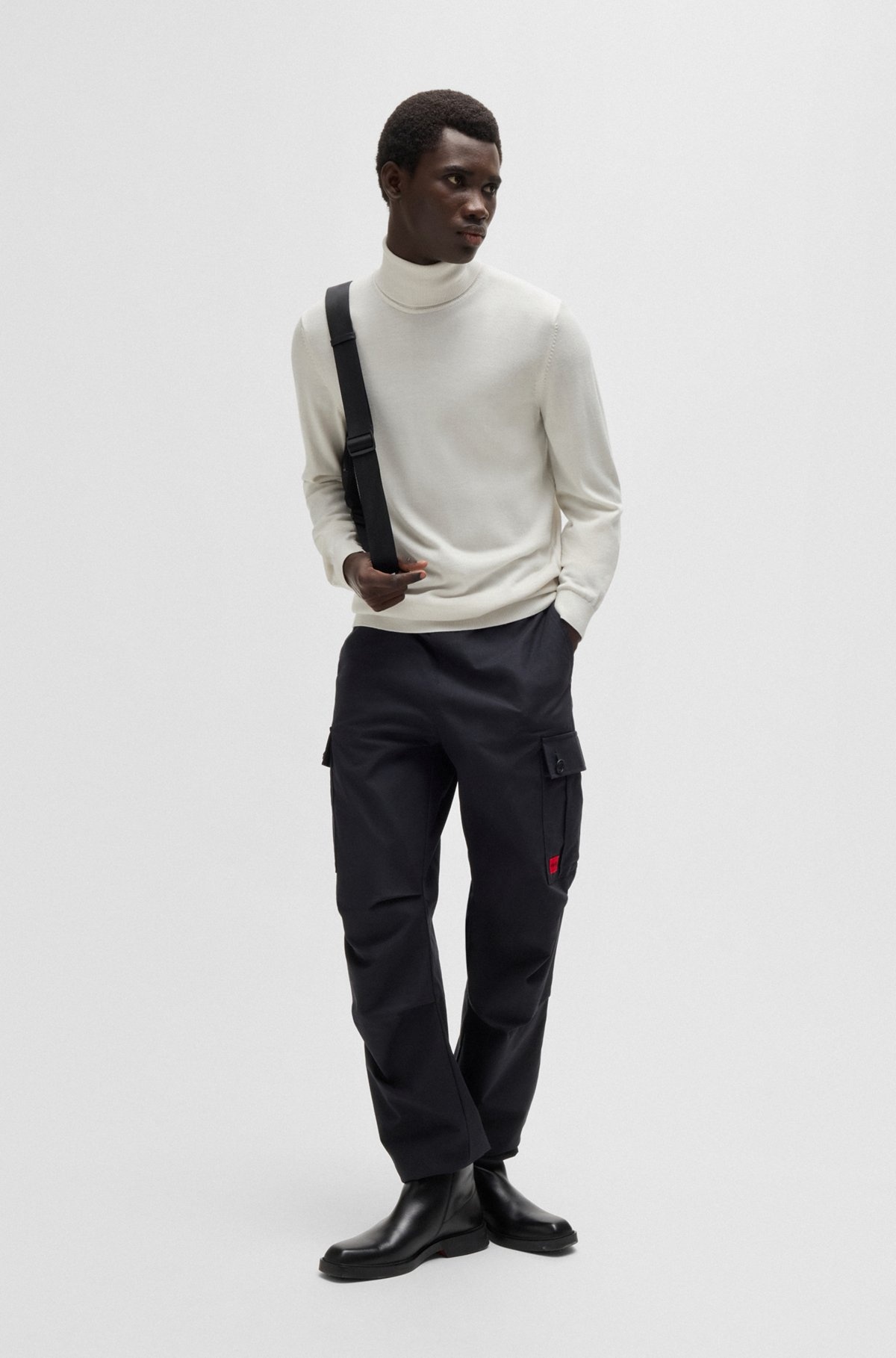 REGULAR-FIT ROLLNECK SWEATER IN WOOL - 4