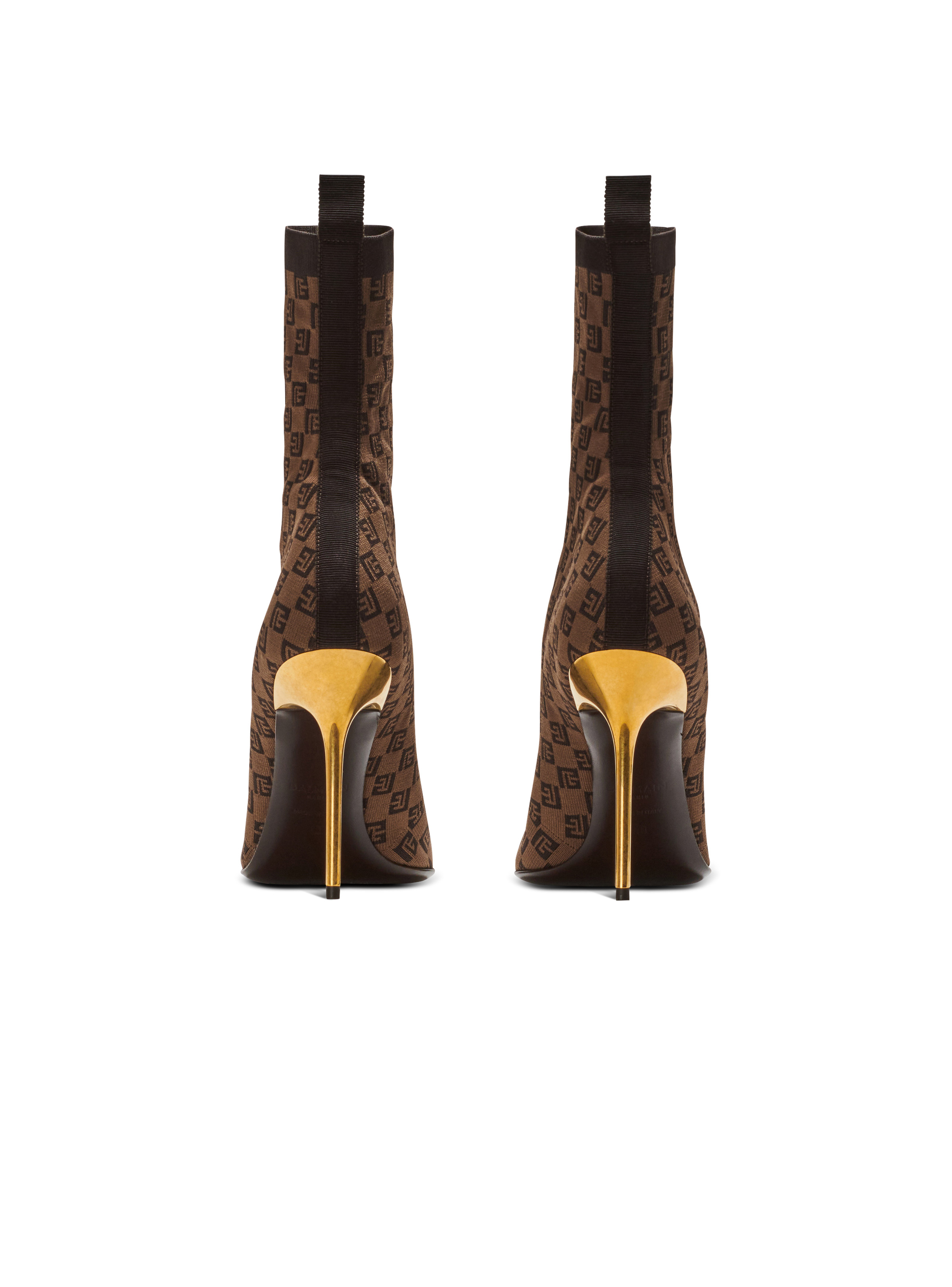 Balmain Skye 95mm monogram-jacquard Boots - Farfetch