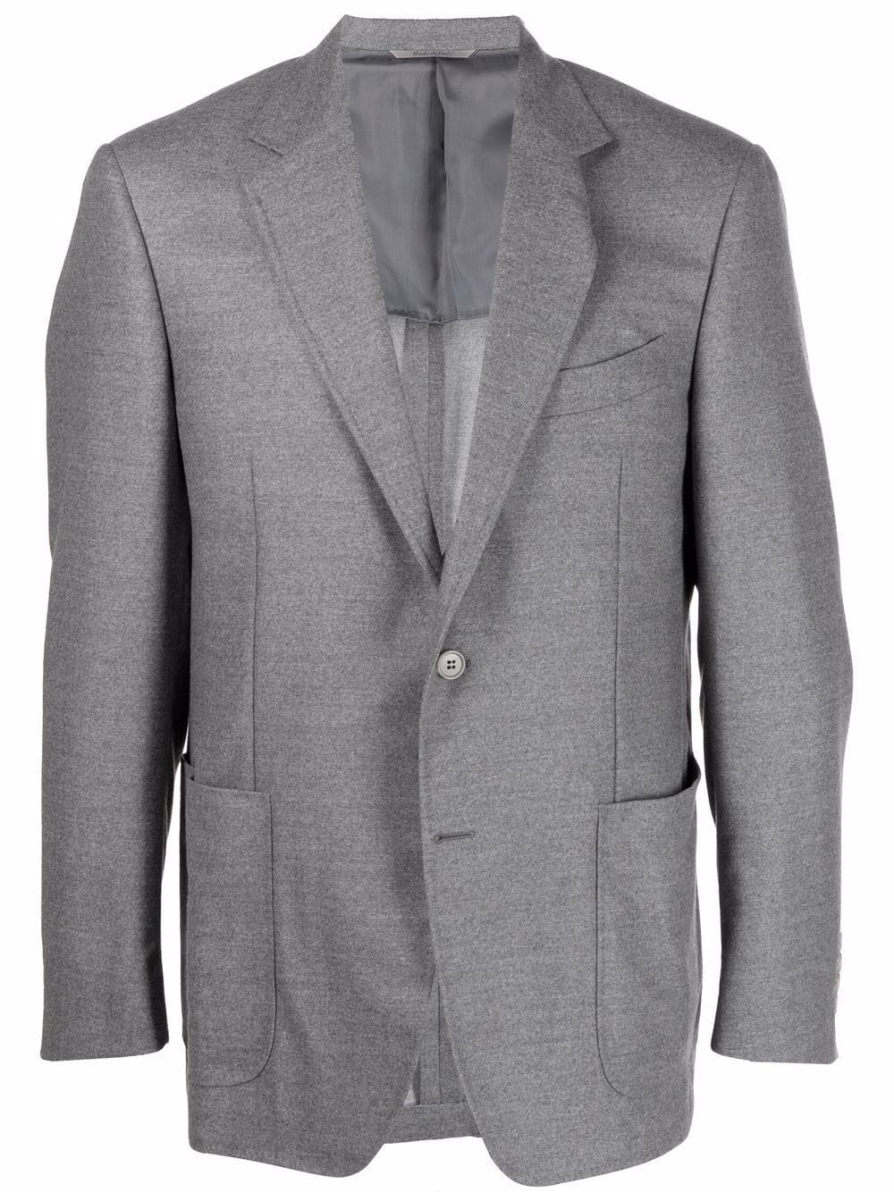 single-breasted wool blazer - 1