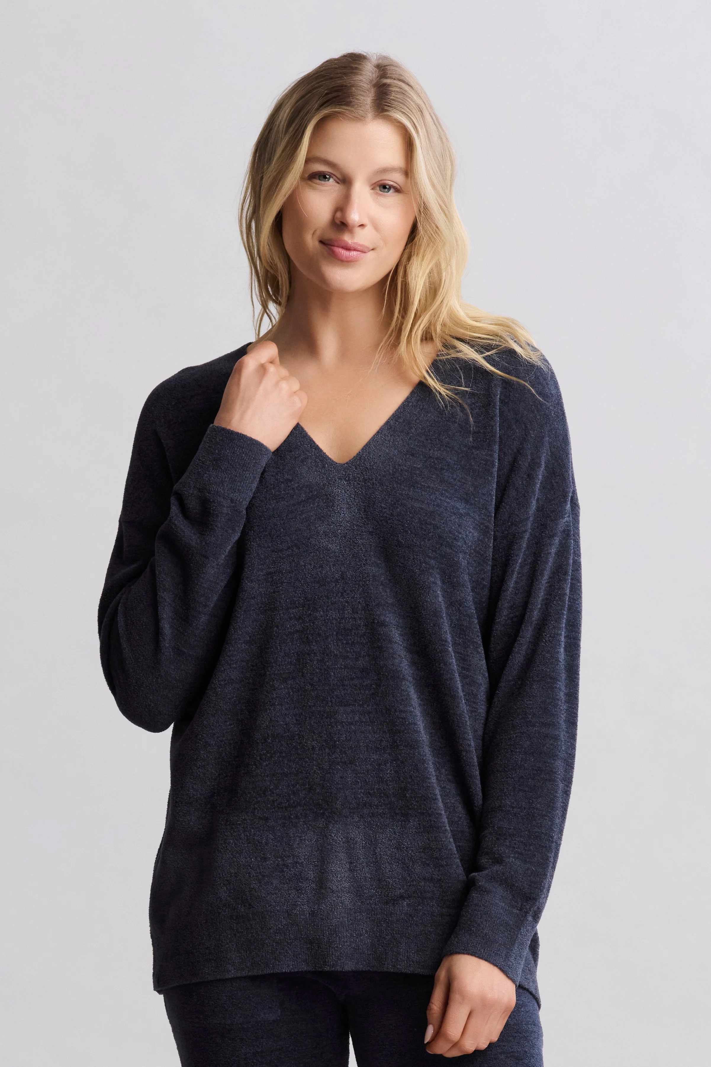 CozyChic Ultra Lite® V Neck Hi-Low Pullover - 1
