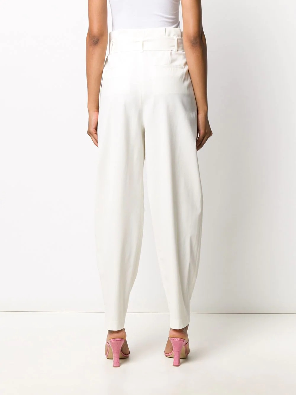 belted tapered trousers - 4