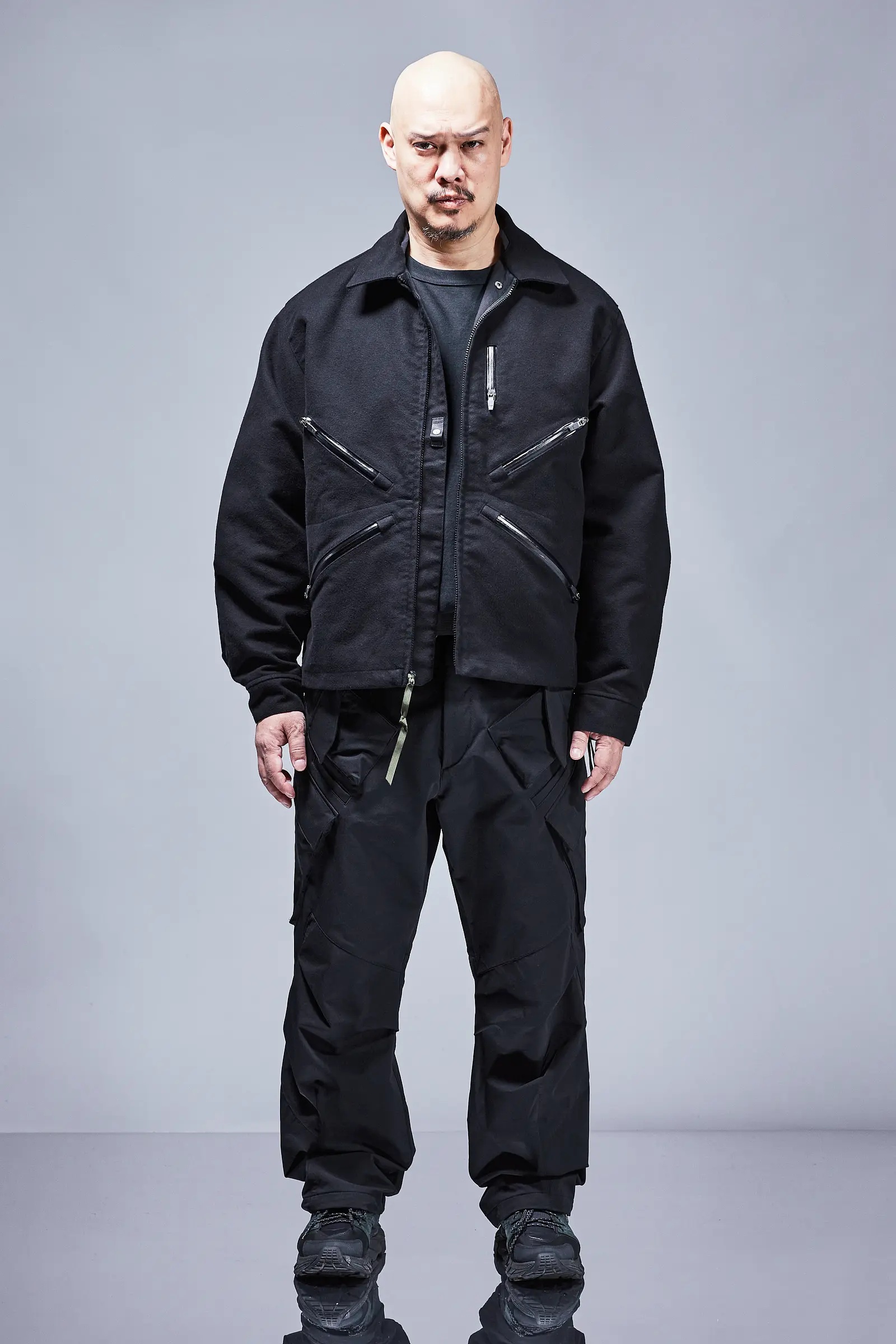 J121-KI Cotton Moleskin Jacket Black - 3