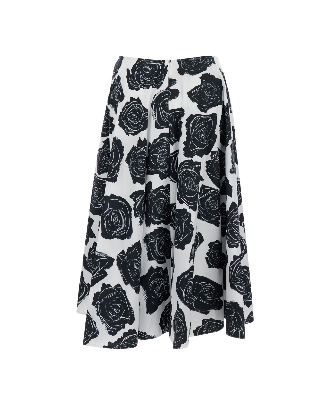 'luna' Multicolor Skirt With All-over Floral Print In Cotton Woman - 2