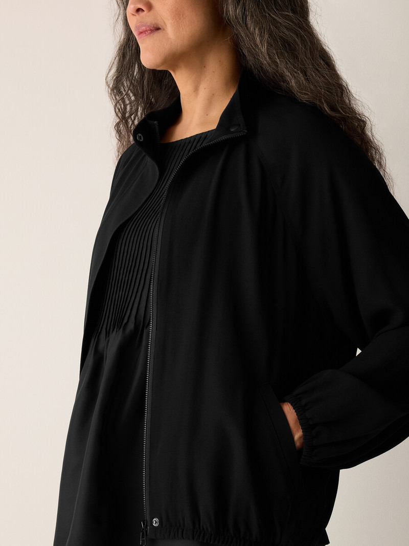 Silk Georgette Crepe Flight Jacket 5