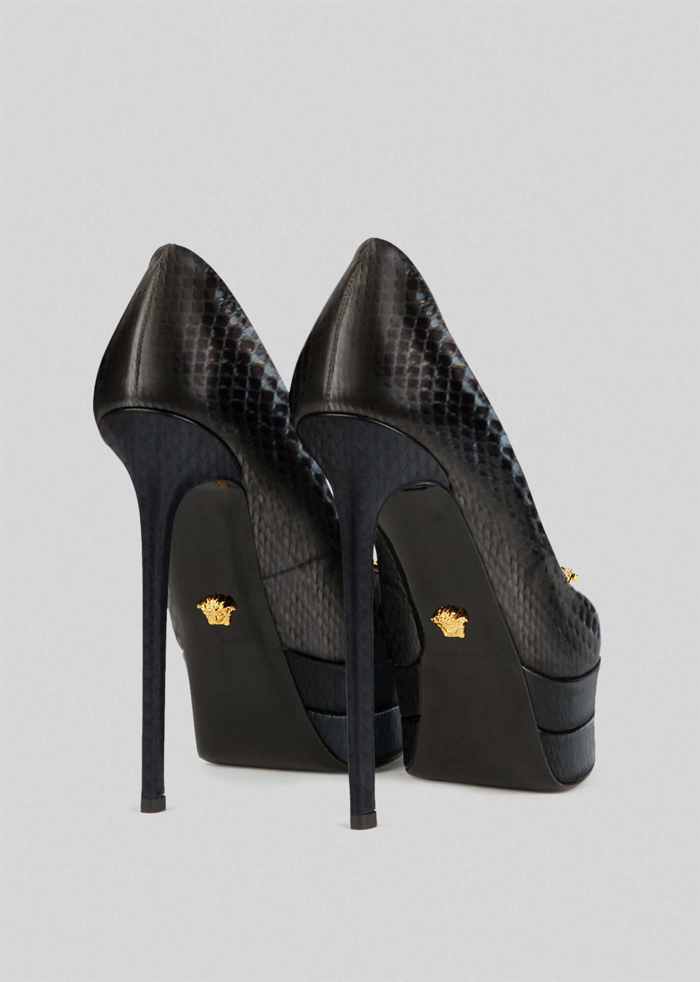 Virtus Snakeskin Platform Pumps - 4