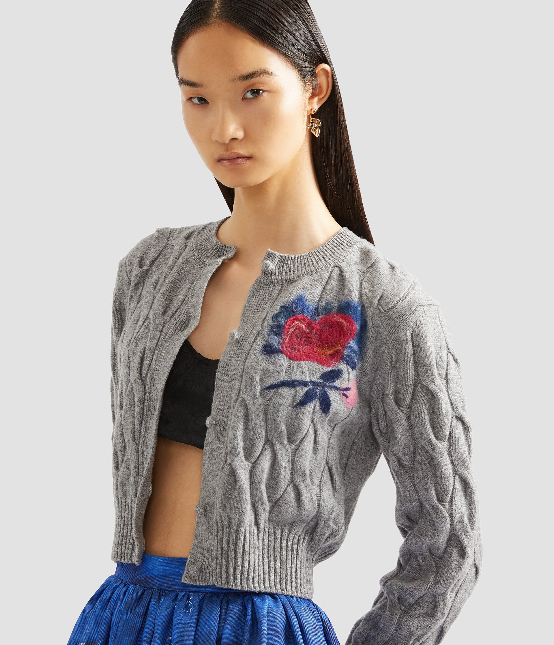 CREW NECK CARDIGAN - 5