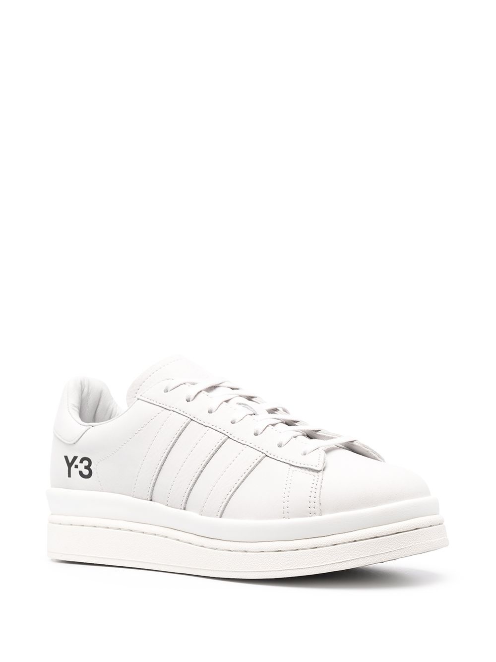 tonal leather trainers - 2