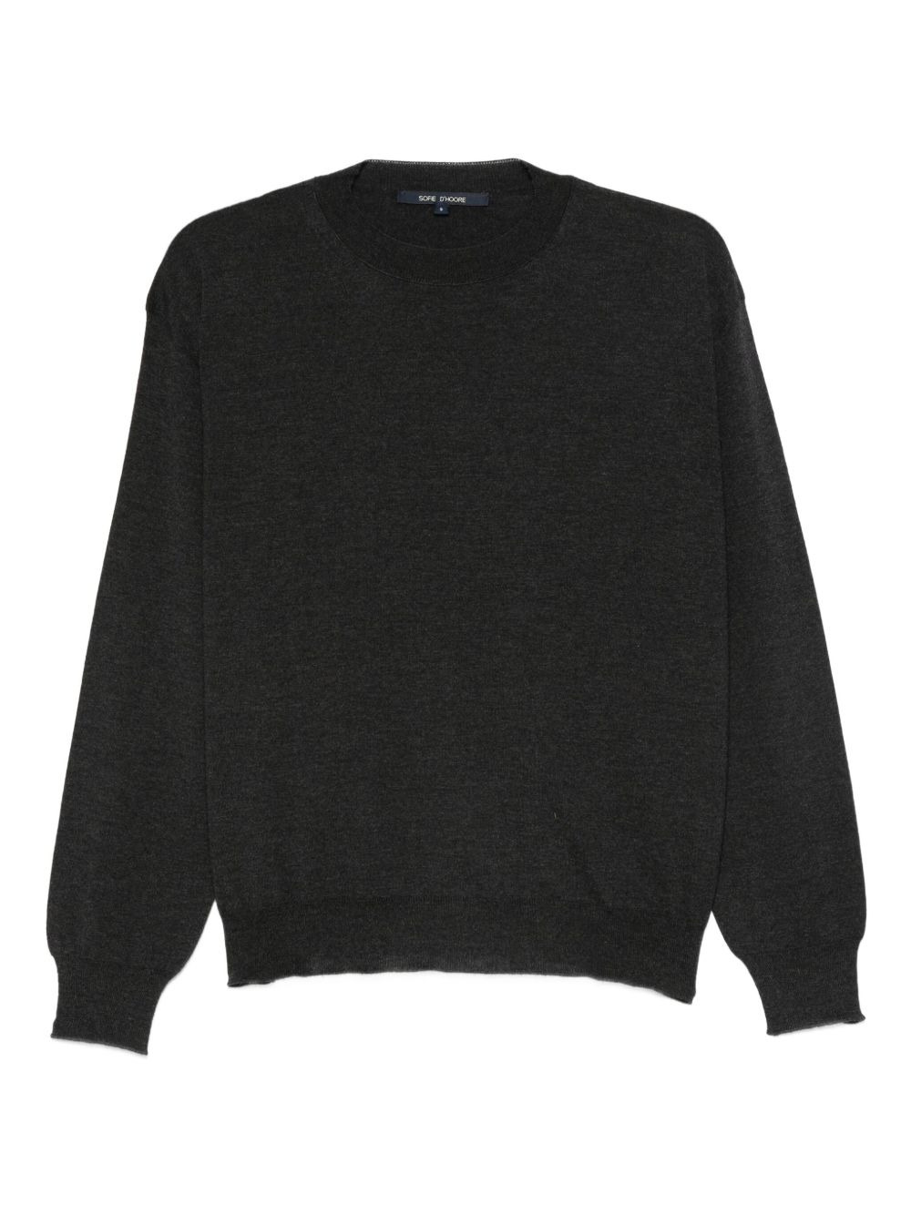 round-neck wool sweater - 1