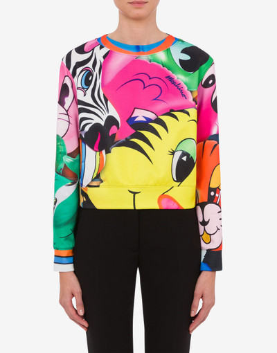 Moschino INFLATABLE ANIMALS TECHNICAL COTTON SWEATSHIRT outlook