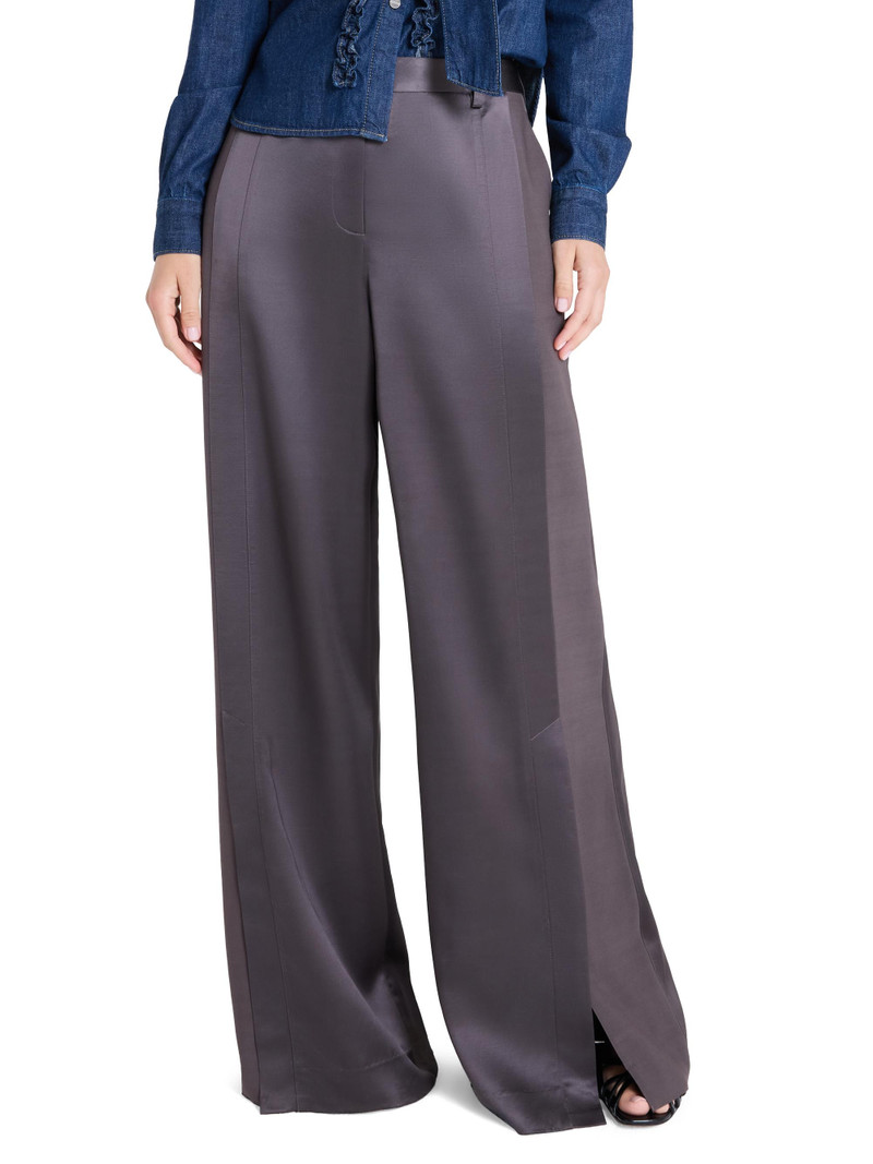 Women's Taite Satin Wide-Leg Pants - Chocolate Torte 3