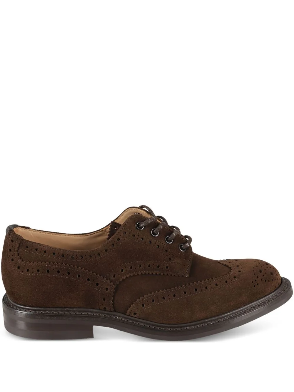 perforated-suede derby shoes - 1