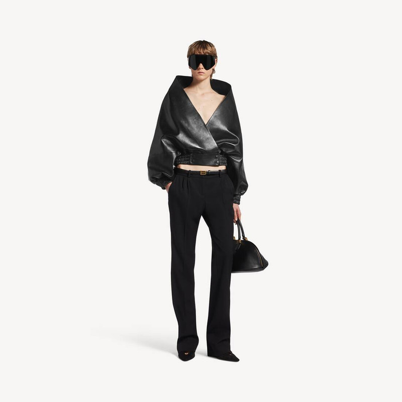 BALENCIAGA Women's Wrap Jacket in Black outlook