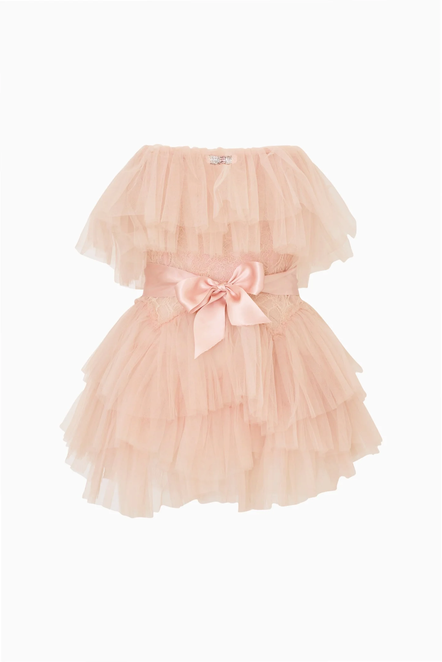 Nuella Tiered Tulle Mini Dress - 1