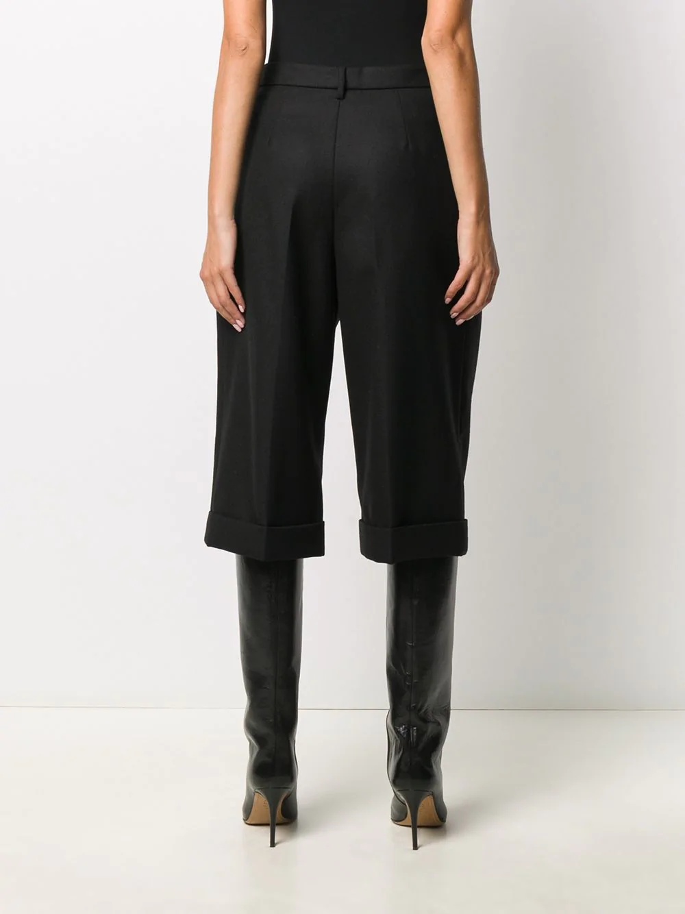 high-waisted cropped trousers - 4