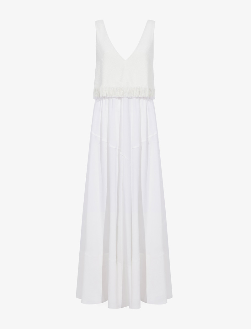 Lynda Dress in Textured Marocaine With Boucle - 1