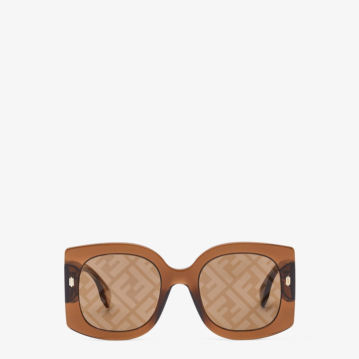 Sunglasses in transparent brown acetate - 1