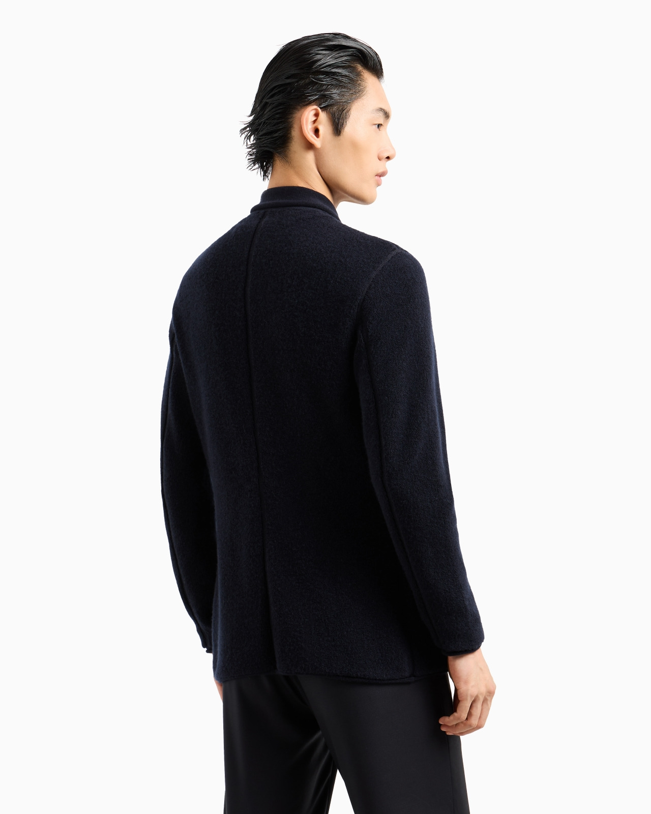 Icon single-breasted jacket in loop-stitch cashmere - 3