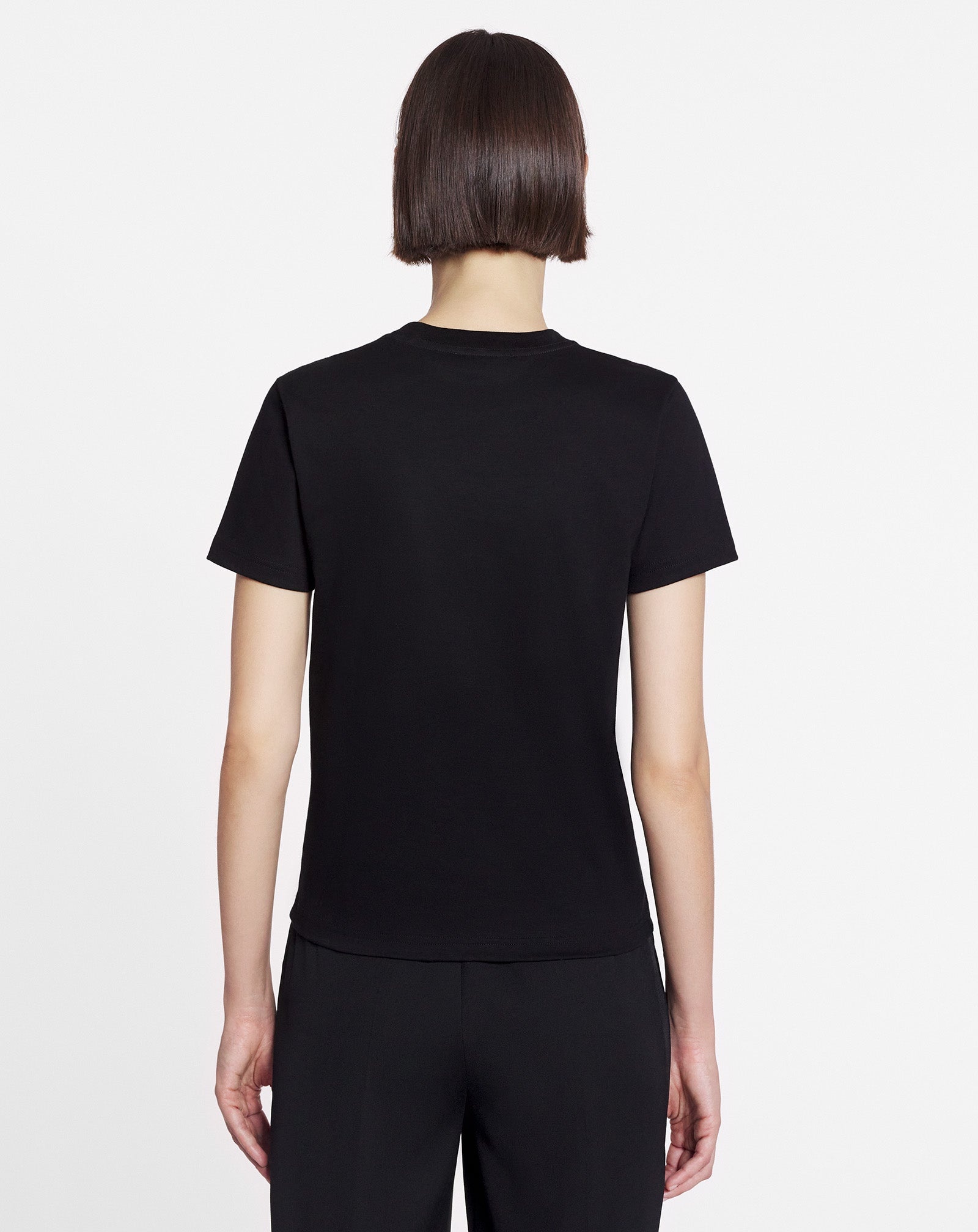 OVERSIZED T-SHIRT WITH RAFFIA LANVIN PARIS EMBROIDERY - 4