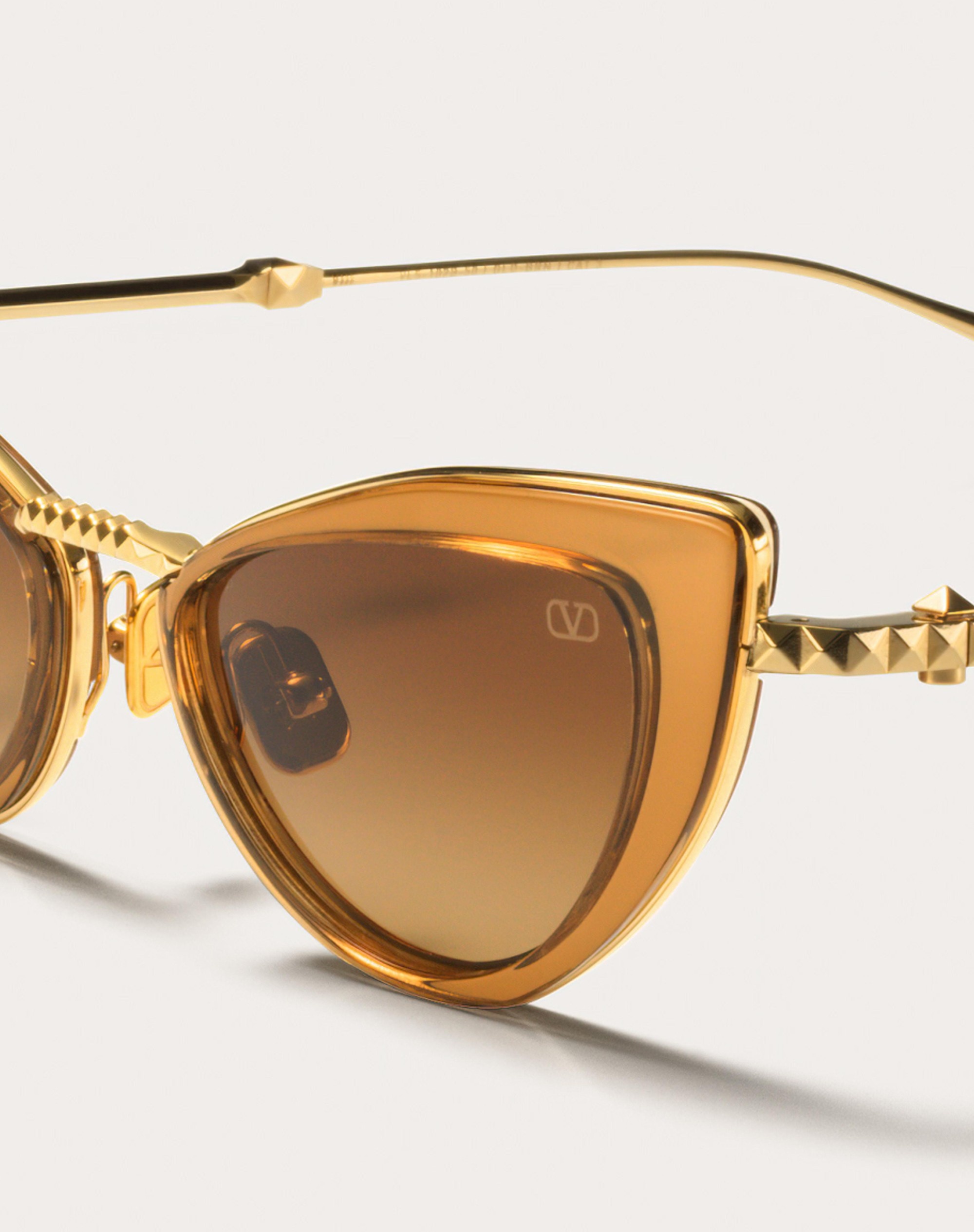 VIII - CAT-EYE TITANIUM AND ACETATE STUD FRAME - 4