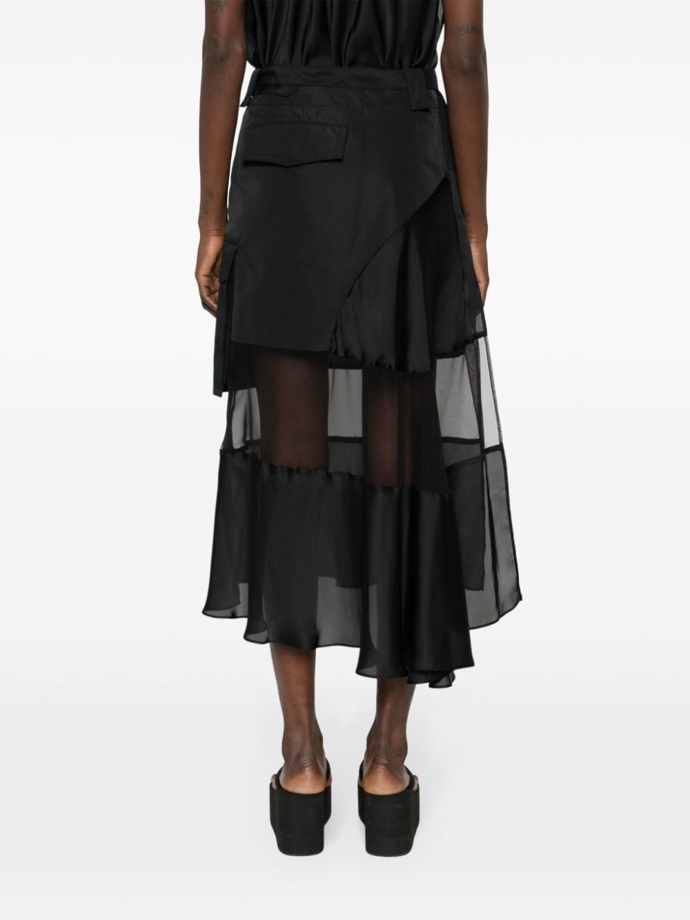 asymmetric midi skirt - 4