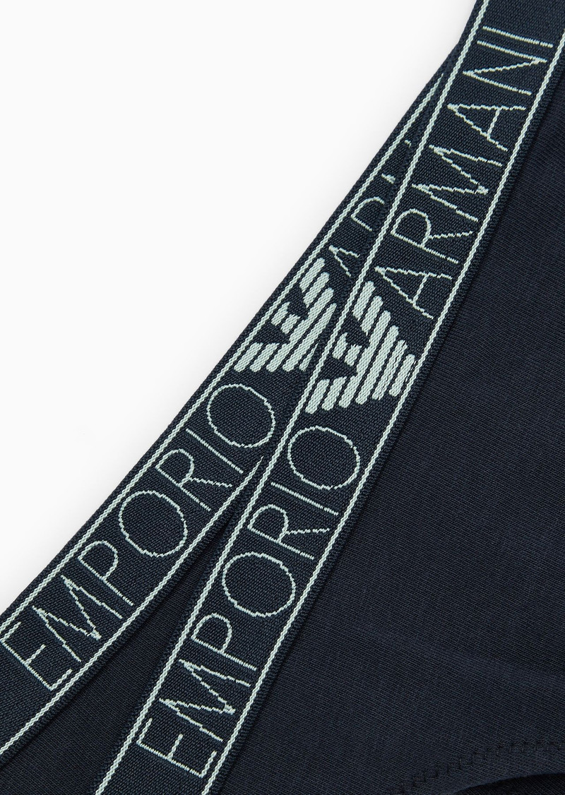 ASV two-pack of organic-cotton thongs with logo studs 4