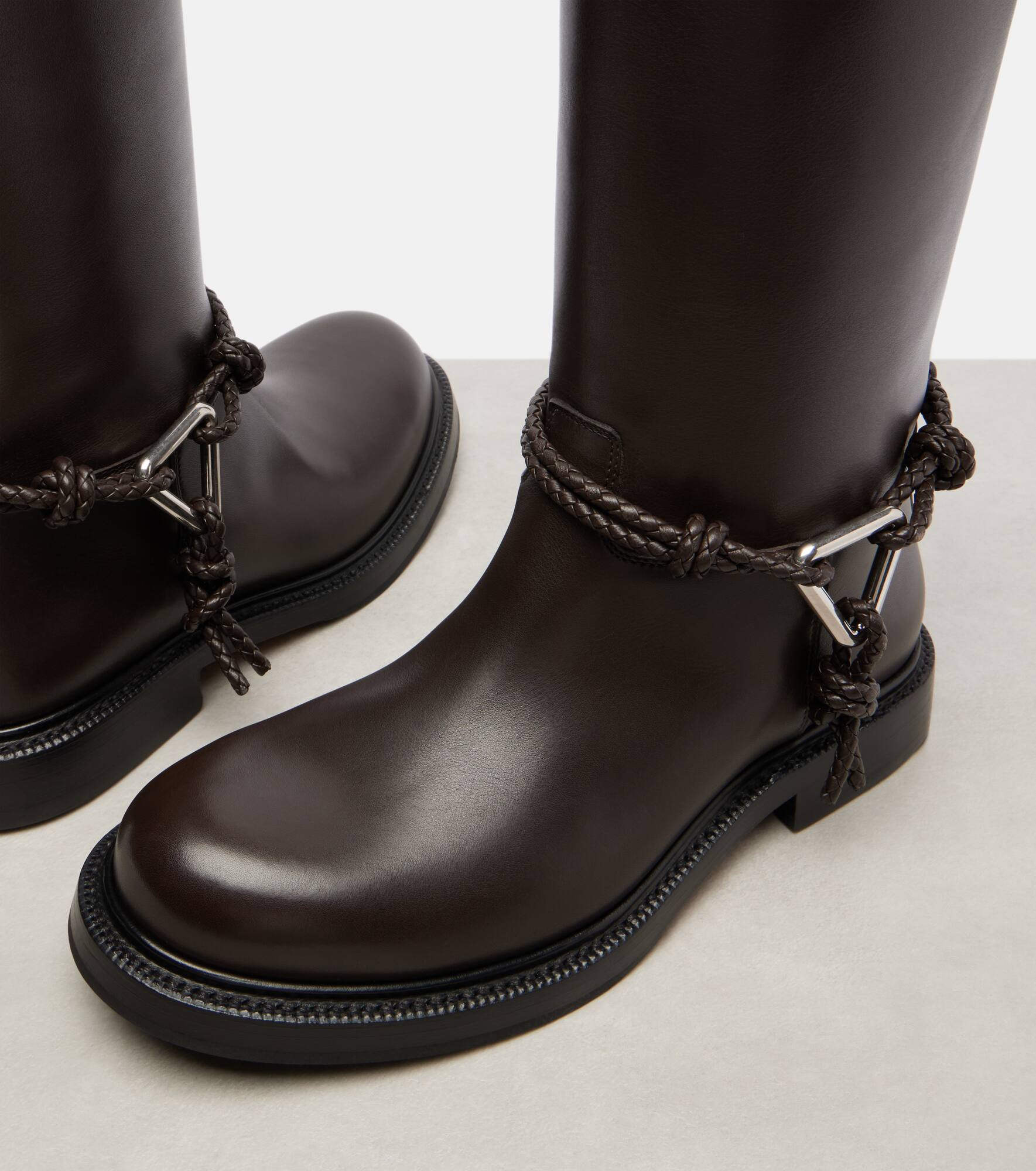 James leather knee-high boots - 5