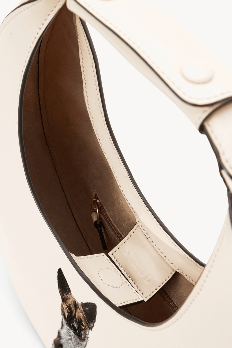 STAUD CUSTOM MOON BAG | CREAM 3