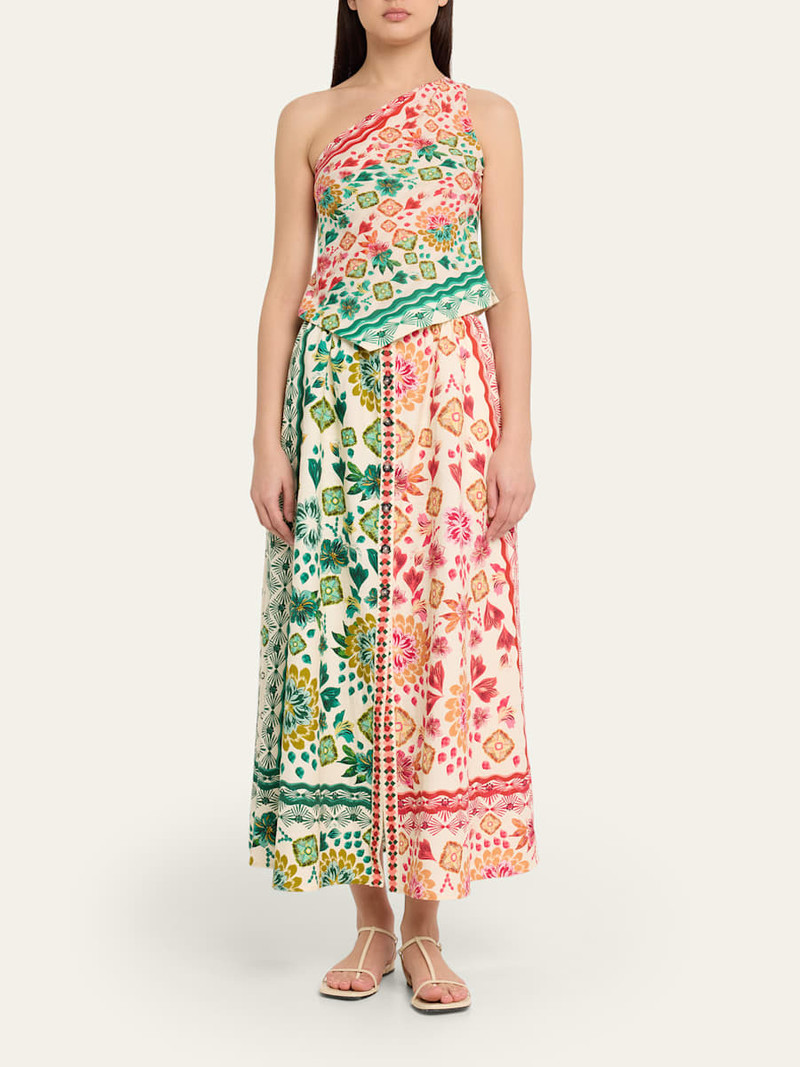 SALONI Madeline Printed One-Shoulder Top outlook