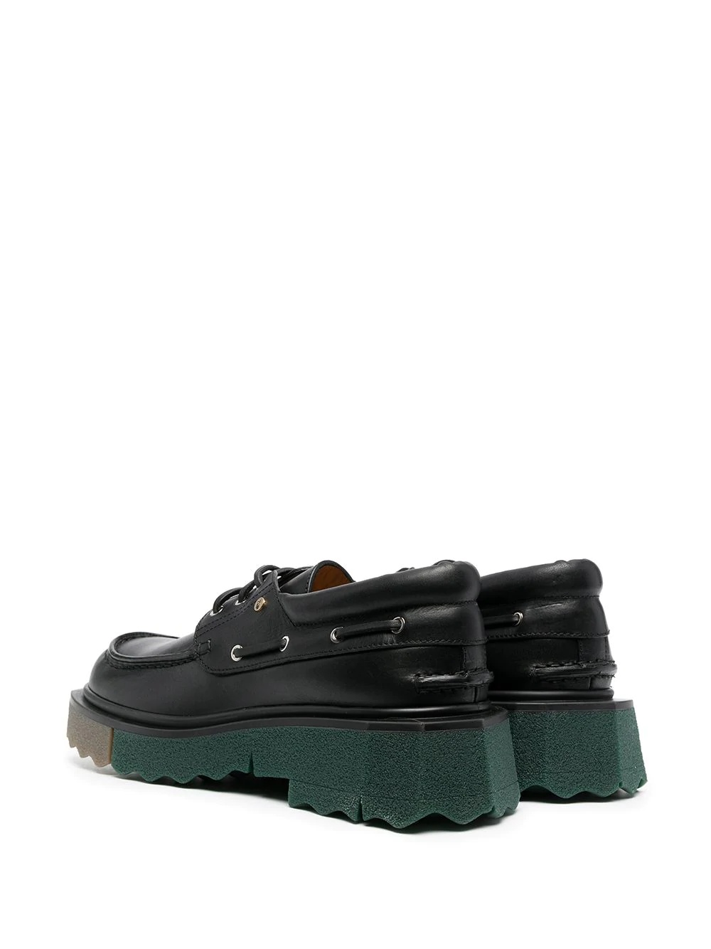 sponge boat lace-up shoes - 3