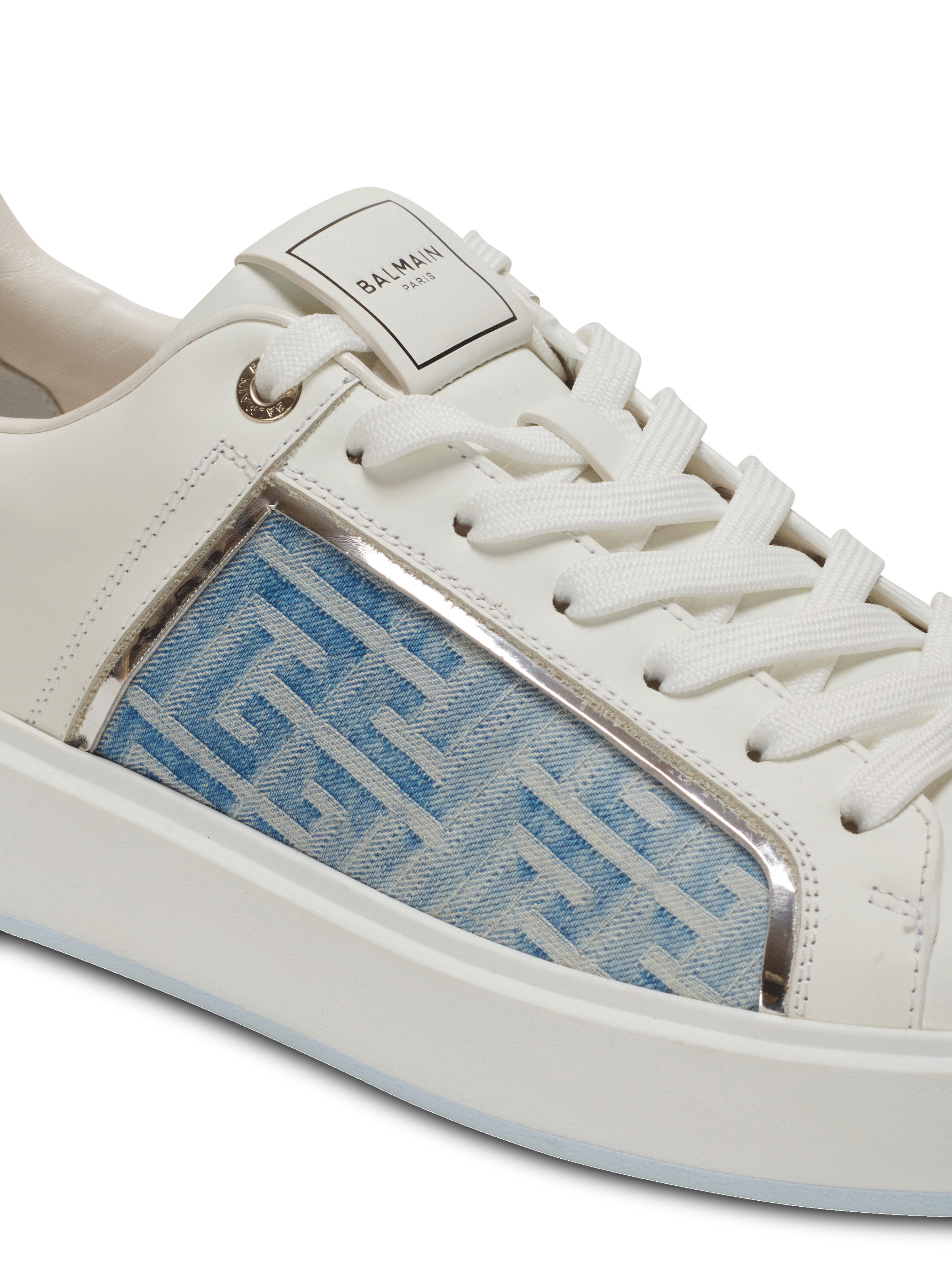 B-Court sneakers in leather and denim - 7