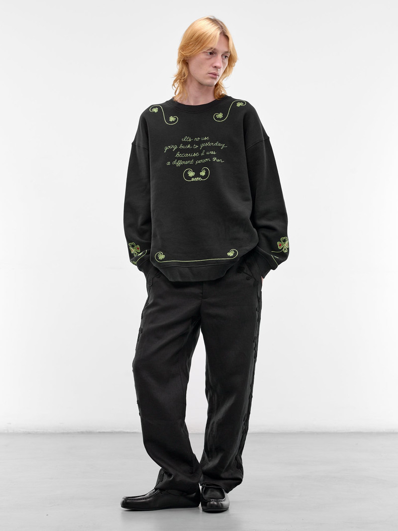 BODE Black Cotton Lucky Draw Sweatshirt outlook