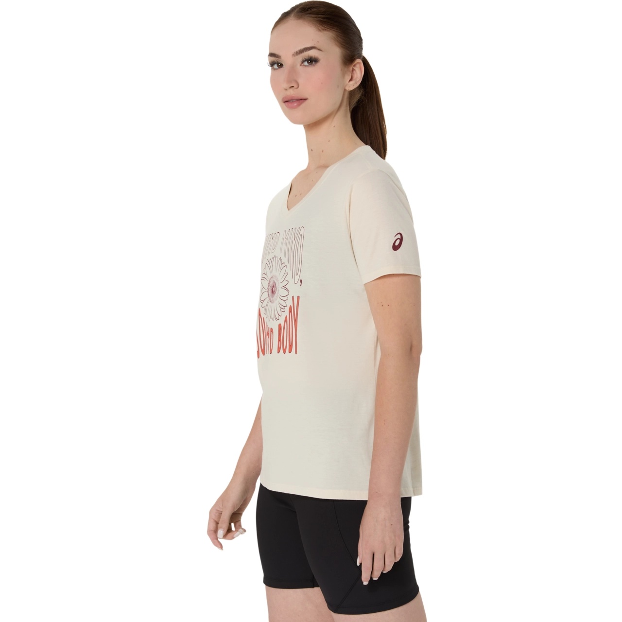 WOMEN'S SUNFLOWER SLOGAN V-NECK - 3