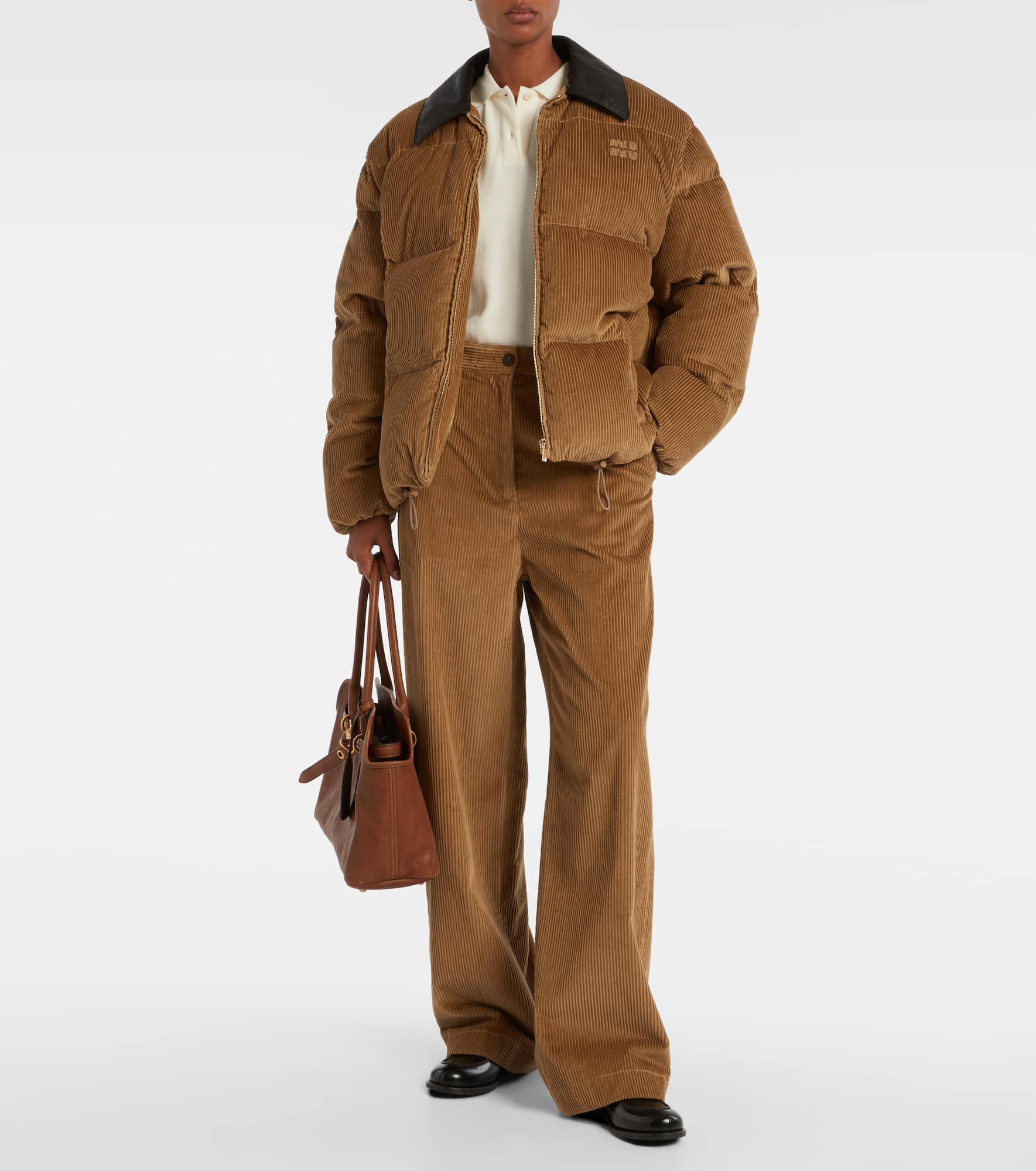 Cotton corduroy wide-leg pants - 2
