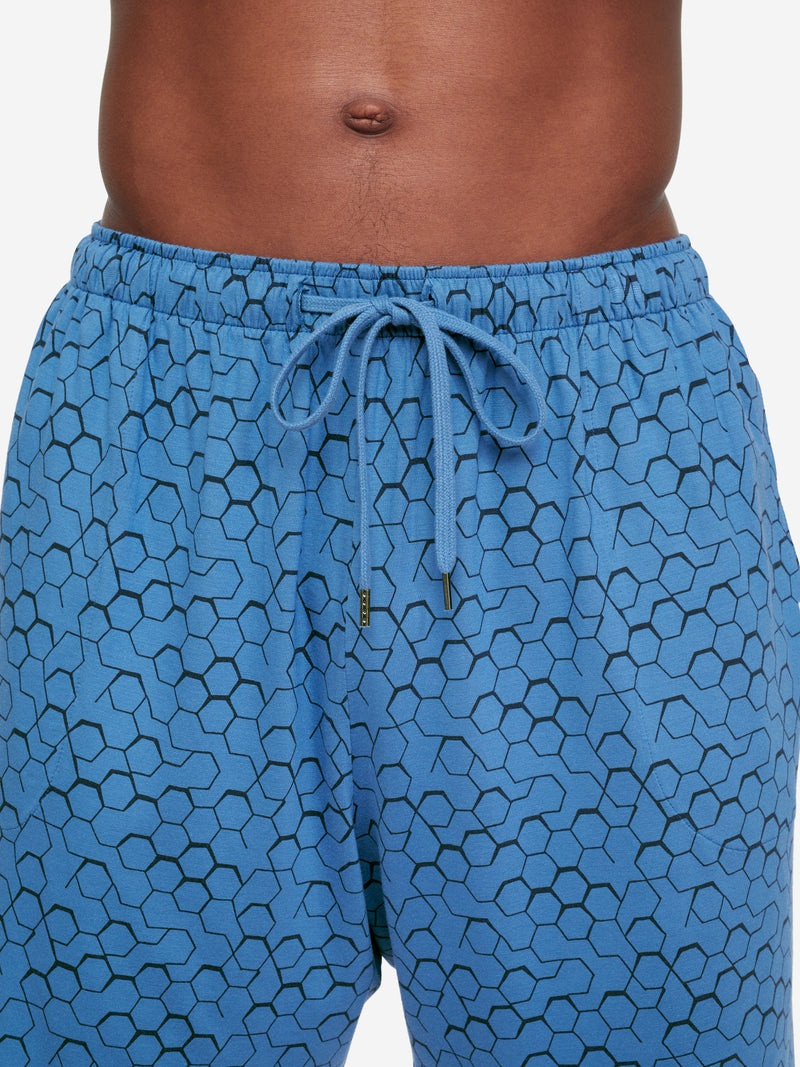 Men's Lounge Shorts London 6 Micro Modal Stretch Blue 4