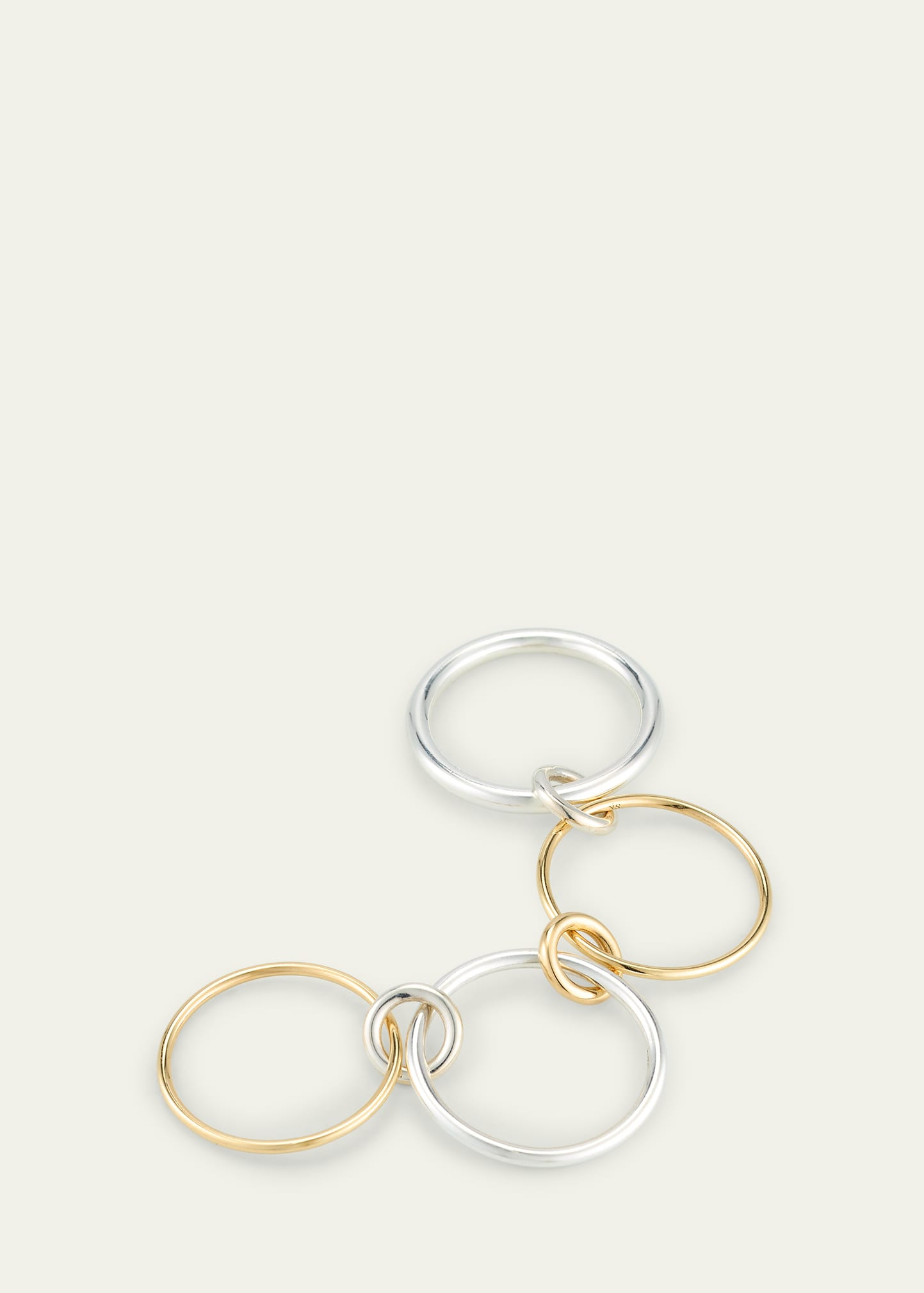 Pisces SG Four Link Ring in Sterling Silver and 18K Yellow Gold - 4