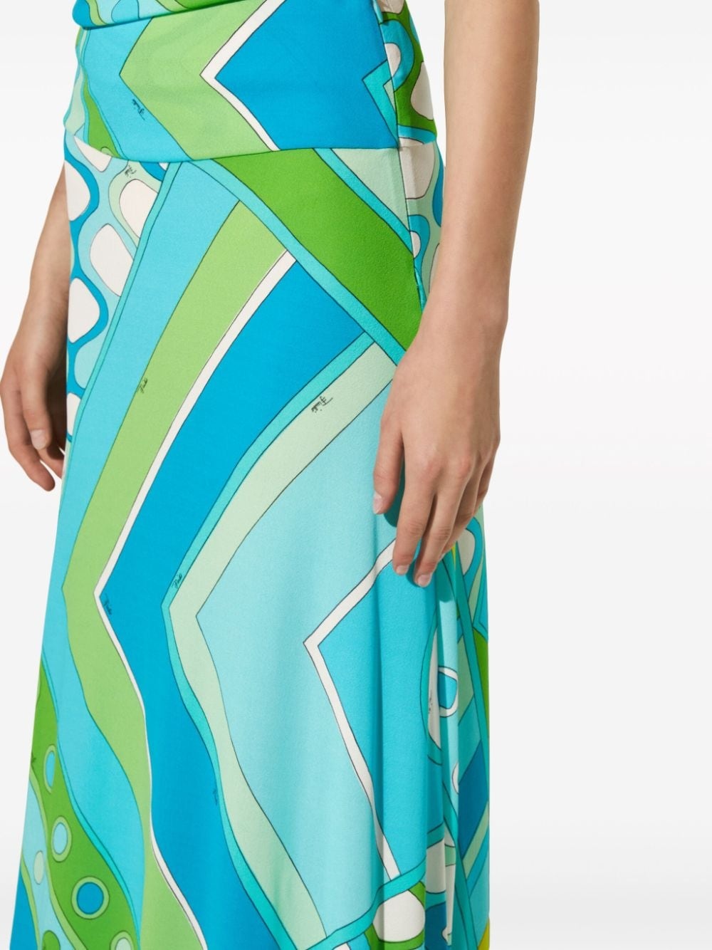 Vivara-print maxi skirt - 5
