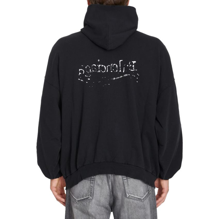 Balenciaga Hand Drawn Political Campaign Hoodie 'Black' 739024TNVE91197 - 3