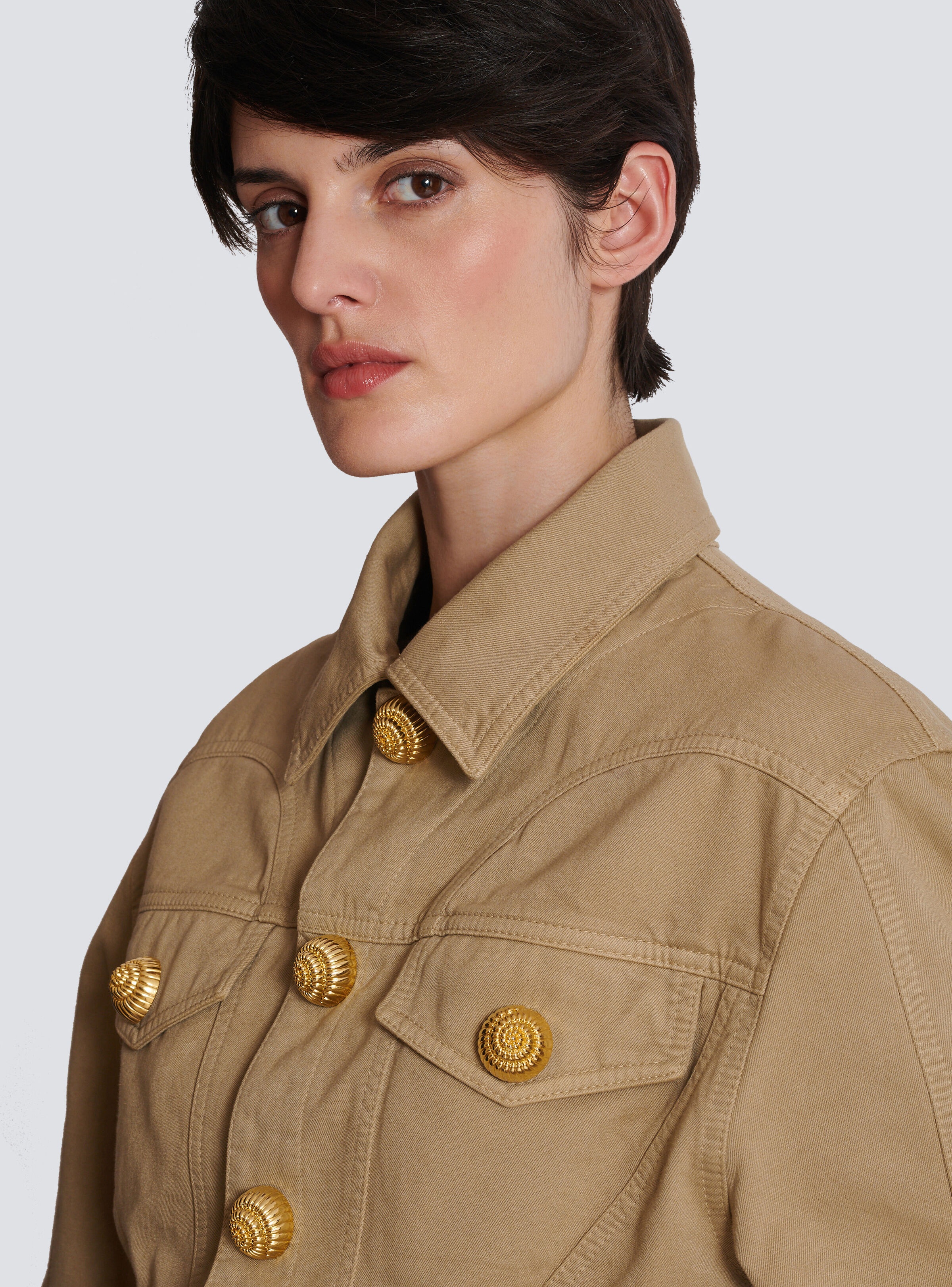 Ruffled cotton canvas jacket - 8