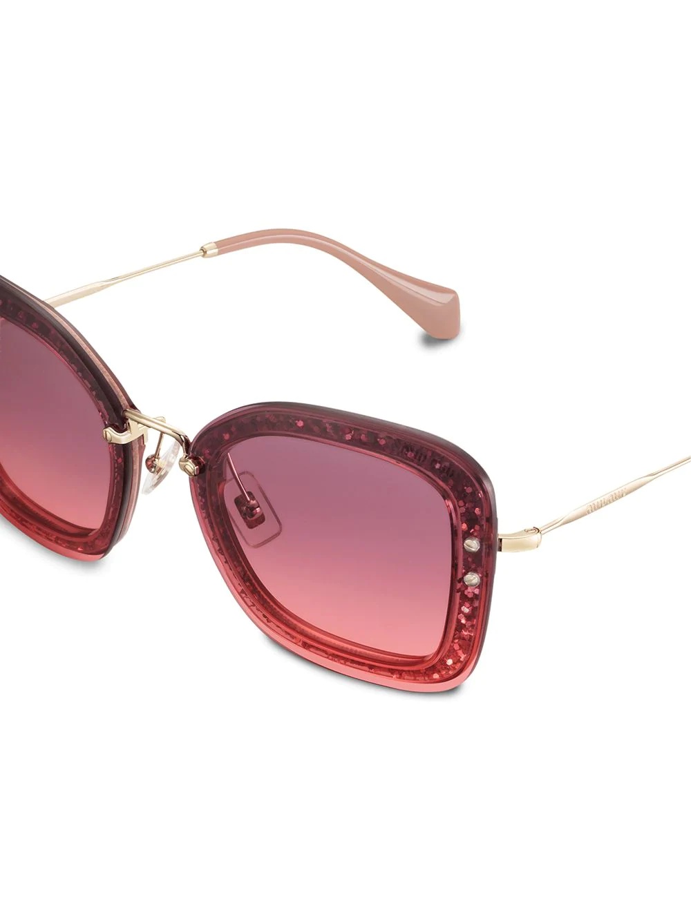 Reveal oversized glitter frame sunglasses - 3