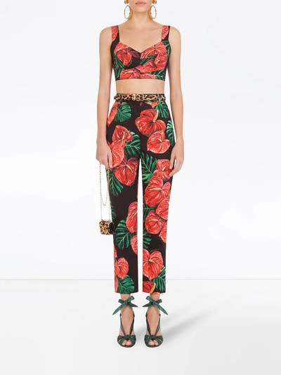 Dolce & Gabbana floral cropped top outlook