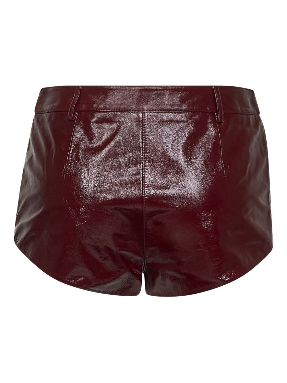 craqué leather shorts - 2